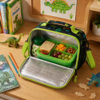 Sac isotherme pour enfants en tissu Oxford, imprimé dessin animé personnalisé, imperméable, avec poignée, capacité 5L, doublure en feuille d'aluminium, vente en gros