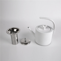 Bouilloire à thé en acier inoxydable 304 RTS, vente chaude, 1,5 L, théière blanche, bouilloire universelle à gaz, poignée, bouilloires à eau