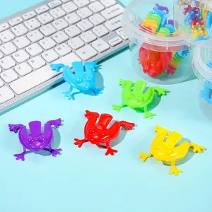 2024 New 12PCS Plastic Crazy Frog Toy Verschiedene Spielzeuge für Kinder Bulk Finger Jumping Frog Bounce Zappeln Plastik Frosch Spielzeug für Kinder