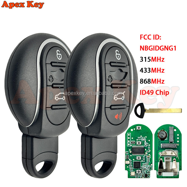 NBGIDGNG Smart Remote Car Key Fob 315/434/868MHz ID49 for BMW Mini Cooper Countryman Clubman F-Series F55 F56 2015-2018