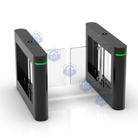 Tourniquet piétonnier à porte battante Code QR Système de présence de carte RFID Protection IP65 en acier inoxydable Anti-talonnage pour bureau