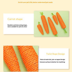 Jouets pour chats en gros, corde de chanvre, carotte, teaser pour chat, jouet interactif pour chat, divertissement autonome - Product Image 4