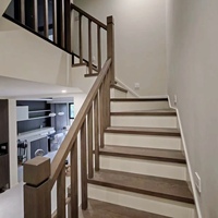 Escalier intérieur moderne en métal à poutre unique, escalier flottant droit, marches en bois massif, main courante en verre, personnalisable, écologique