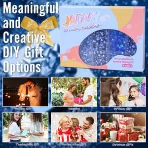 Tema personalizzato in stile blu <span class=keywords><strong>perline</strong></span> di cristallo di vetro <span class=keywords><strong>perline</strong></span> di cristallo per la creazione di gioielli fai da te braccialetti Kit - Product Image 3