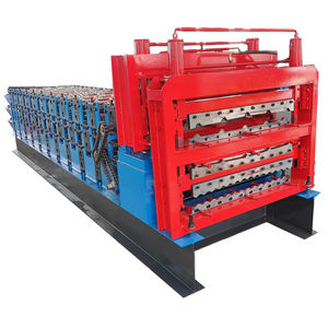 <span class=keywords><strong>Machine</strong></span> automatique de fabrication de tôles de toiture colorées, <span class=keywords><strong>machine</strong></span> de profilage de panneaux de toiture et de mur à trois couches, triple pont - Product Image 4