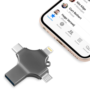 Memoria USB 4 en 1 OTG con Logotipo Personalizado a <span class=keywords><strong>Precio</strong></span> Económico para <span class=keywords><strong>iPhone</strong></span>, Android, Tipo-C y PC, Pendrive Multifuncional, Memoria USB C - Product Image 2