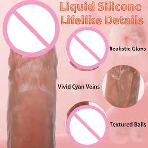 Masturbatore Vibrante in Silicone High-Tide per Donne, Dildo Elettrico Femminile con Spruzzo d'Acqua, Morbido, Realistico, Impermeabile, Giocattolo Sessuale per Adulti - Product Image 3