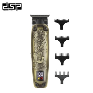 Tondeuse à cheveux électrique professionnelle DSP avec écran LCD, corps métallique, moteur brossé, modèle rechargeable pour usage en salon - Product Image 4