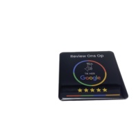SUNLAN Logo personnalisé imprimé 100MM 25MM NFC Tag étanche époxy Google Review Mini NFC médias sociaux téléphone étiquette RFID Communication