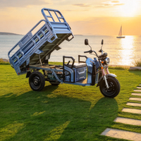Tricycle électrique de transport de marchandises de qualité supérieure, vente directe d'usine, capacité de charge de 585 kg, moteur 72V 1500W avec toit et ceinture de sécurité