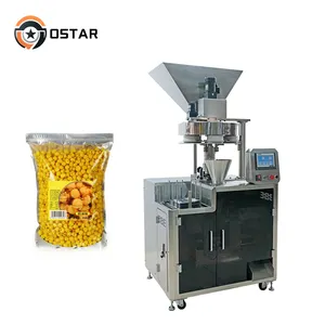 Automatic Pillow Type Stand Up Bag Popcorn Flavors Popcorn Packaging Bag Granule Packing Machine