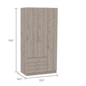 Armario Vestidor de Gran Venta con 3 Puertas y 2 Cajones, Mueble para el Hogar, <span class=keywords><strong>Armarios</strong></span> de Almacenamiento Modernos para Dormitorio, <span class=keywords><strong>Exterior</strong></span>, Hospital, Escuela - Product Image 3