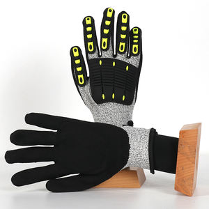 HPPE-guantes de trabajo mecánicos de fibra de vidrio, resistentes al corte, antigolpes, TPR, revestimiento de nitrilo, seguridad - Product Image 5