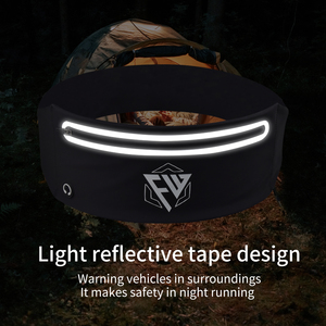 Nuovo Fashion leggero gancio & <span class=keywords><strong>Loop</strong></span> regolabile cinturino Fitness da corsa zaino in vita per uomo e donna personalizzato con cerniera riflettente - Product Image 5