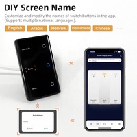 Interruptor de Pared con Pantalla LED para Nombre, Estándar Estadounidense, Tuya Smart WiFi, Control Remoto Táctil, Compatible con Alexa, Interruptor de Lujo para el Hogar