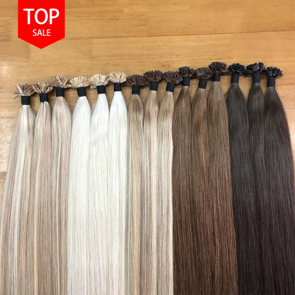 Ktip Hair – Extensions de cheveux naturels russes à Double traction, kératine plate, pointe K, 12a