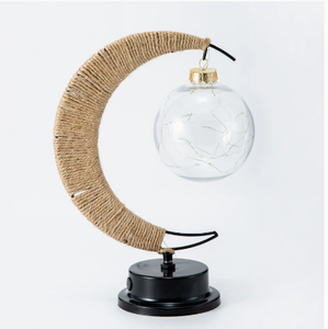 Luci Fatate LED a Forma di Luna con Lampada a Globo Sospeso, Luce Notturna per Tavolo, Camera da Letto, Ufficio, Decorazione Casa - Product Image 6
