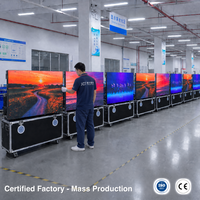 Écran LED mural portable 2,5 m x 1,5 m pour centres commerciaux et événements, modèle 2026, vente chaude, avec flight case pour extérieur