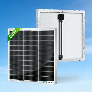 Малогабаритная монокристаллическая солнечная панель 12В 5-200Вт 24В, стеклянная, с половинными ячейками, высокоэффективная, полностью черная, для освещения - Product Image 1