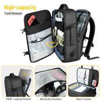 HEROIC KNIGHT Petit Sac à Dos Ordinateur de Voyage, Sac à Dos Étanche 15,6 Pouces pour Ordinateur Portable, pour le Travail, le Bureau, l'Université, pour Homme