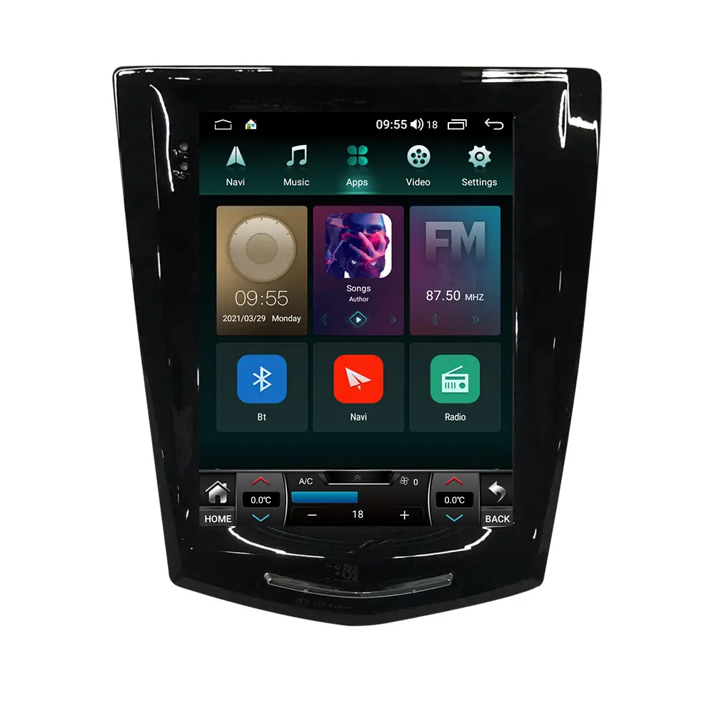 Radio Mobil Android 11 6 + 128G, Pemutar DVD Mobil Layar IPS untuk Cadillac ATS ATSL XTS SRX CTS 4G LTE BT WIFI GPS Tanpa Kabel Carplay