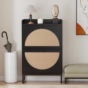 Armadio per scarpe in Rattan stile moderno resistente Flip cassetti autoportanti per mobili per la casa per l'<span class=keywords><strong>ingresso</strong></span> o il soggiorno - Product Image 3