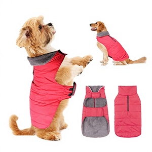 Veste d'hiver pour chien PPET Luxury, imperméable, coupe-vent, épaisse, rembourrée, réglable, avec col en fourrure - Combinaison de neige bleue XS - Product Image 2
