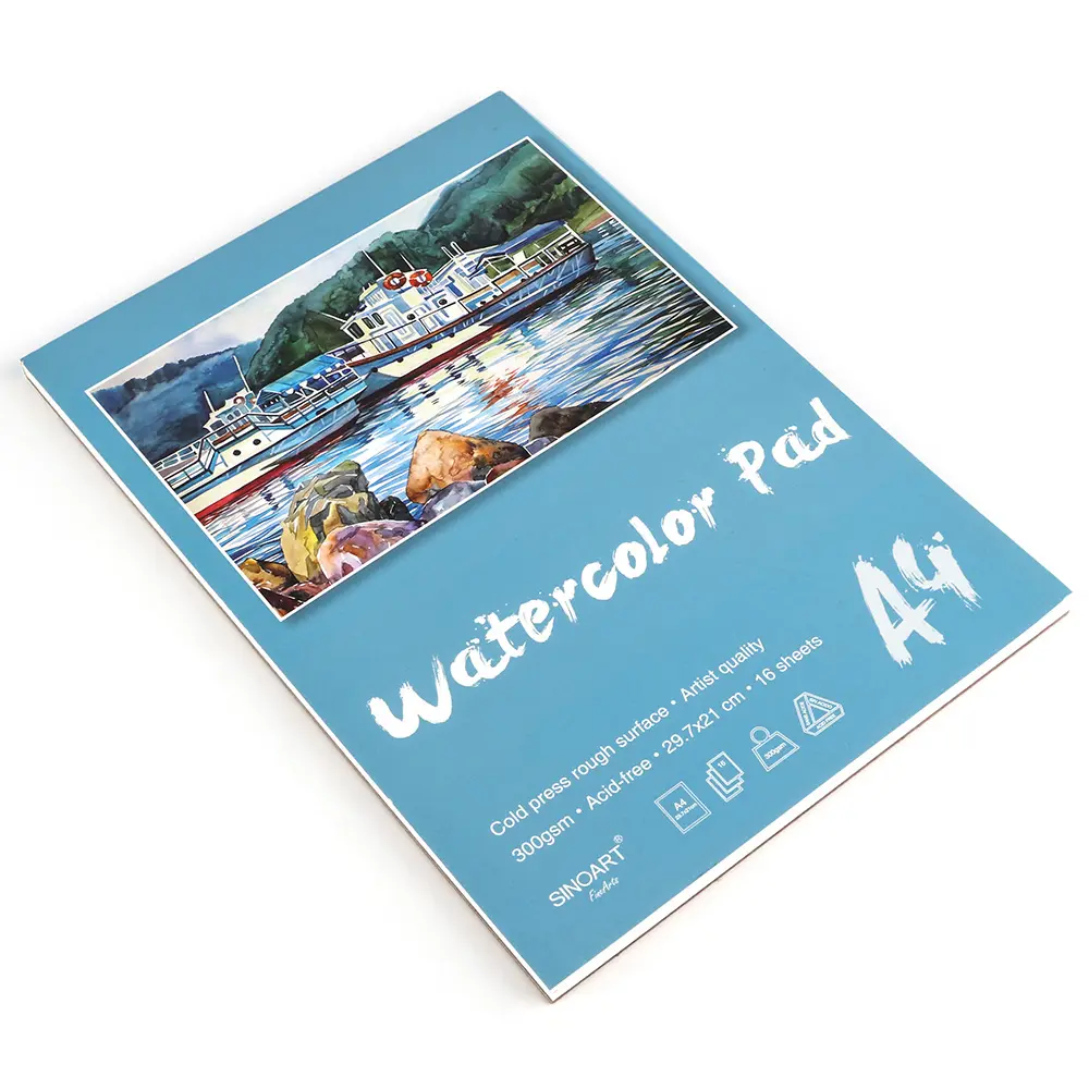 Sinoart watercolor pad 300g almofada de papel, personalizado para desenho de papel