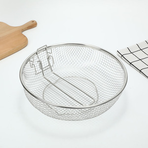 Stainless Steel Frying Basket With Handle 1029-10 Reusable Oil Drainer For French Fries Meat Chunks Fried Foods Fryer - Product Image 3