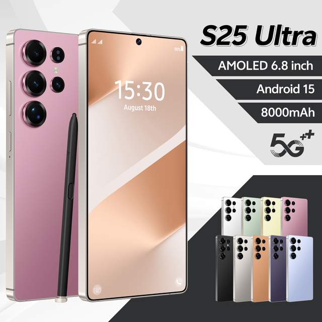 Top-Seller S25 Ultra Phones AI Smartphone Fast Processor Dual SIM Cellphone Face Unlocked Android15 4g 5g Mobile Phones