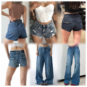 กางเกงยีนส์ผ้ายืดผ้าฝ้ายทรงสกินนี่สำหรับผู้หญิง ยี่ห้อ Overstock Apparels สินค้าใหม่จากจีน ราคาถูก - Product Image 1