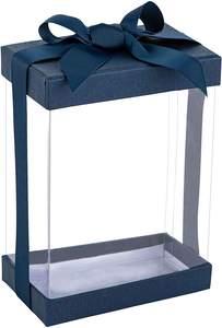 Caja de regalo transparente para oso de peluche artificial, flor rosa, panadería, boda - Product Image 2