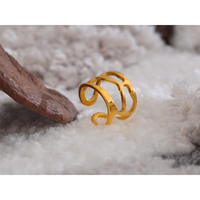 JINYOU Neuheiten Edelstahl ring Breite Hohl manschette Offener Ring für Frauen Stilvolles Design Wasserfester Metalls chmuck