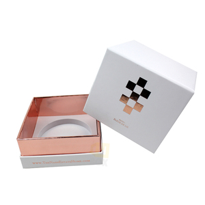Dong Guan la caja cuadrada de cartón de lujo blanco vela con Rose oro Foiling logotipo - Product Image 2