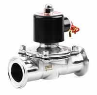 Vannes Solénoïdes Sanitaires Tri-Clamp JIEXIN 220V/24V avec Structure de Contrôle Personnalisable OEM pour Milieux Laitiers, Garantie 1 An