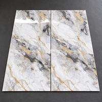 Carreaux de sol en porcelaine grand format Vitropiso pour maison, 60x120, blanc avec marbre doré et gris foncé, 600 x 1200 pour villa