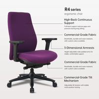 Chaise de bureau de qualité commerciale AODA, fabricant de chaises de bureau, dossier haut, accoudoirs 3D, Sillas De Oficina, tissu personnalisé, Silla Ergonomica Oficina