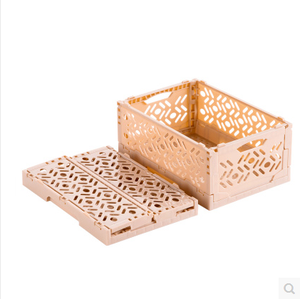 Folding Plastic Storage Box for Clothes Cosmetic Toy Office desktop plastic folding storage box basket