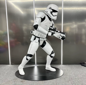 Vente chaude grandeur nature résine fibre de verre <span class=keywords><strong>Stormtrooper</strong></span> Sculpture résine Statue film personnage décor décor à la maison - Product Image 2