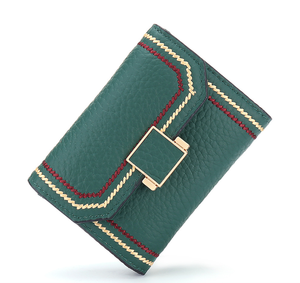 Nouveau Porte-Cartes Carré de Haute Qualité pour Femme 2026, Petit Sac Décoratif en Cuir Litchi avec Fil de Couture Tendance - Product Image 6