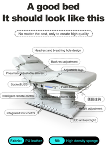 Table de <span class=keywords><strong>massage</strong></span> électrique moderne à <span class=keywords><strong>4</strong></span> moteurs, robuste, pour physiothérapie, en métal blanc, mobilier de spa, chaises de <span class=keywords><strong>salon</strong></span>, utilisation en <span class=keywords><strong>salon</strong></span> - Product Image 5