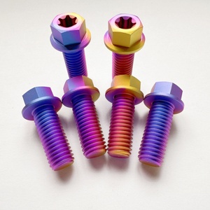 Prix usine M6 M8 M10 GR5 moto Auto automobile Sprint Midget voiture titane Hex bride boulons couleur <span class=keywords><strong>bonbon</strong></span> boulons - Product Image 1