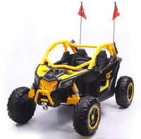 Voitures à pédales roses UTV pour enfants de 7 ans et plus, UTV électrique rose pour filles, grande voiture jouet à deux places