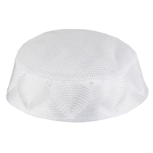 Gorro de malla bordado a crochet al por mayor, estilo árabe, Dubai, Malasia, Indonesia, gorro blanco para hombres, gorro de oración musulmán - Product Image 5