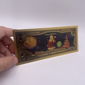 Stock prêt à l'emploi design de noël faux accessoire argent 2 dollars us billet de banque <span class=keywords><strong>en</strong></span> feuille d'<span class=keywords><strong>or</strong></span> - Product Image 6