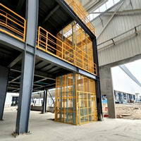 Monte-charge sans puits : Plateforme élévatrice verticale industrielle hydraulique à rails pour matériaux, élévateur de mezzanine