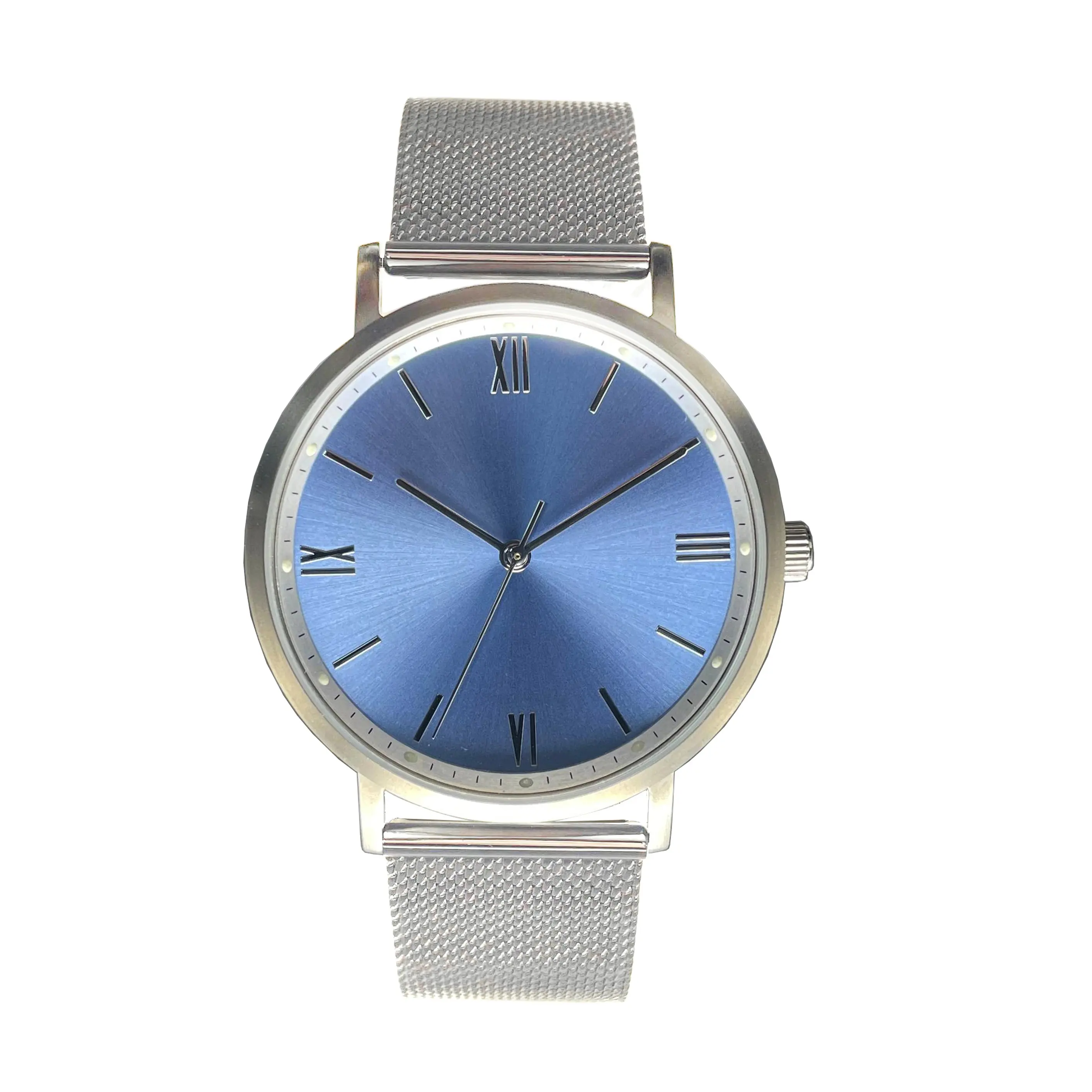 Jam tangan pria koin Fashion jam tangan kuarsa baja jaring casing Titanium ringan Logo kustom harga murah