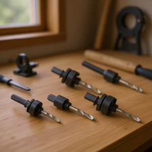 Complete Arbor Bits For Bimetal Saw Blades 6 <b>Pc</b> <b>Set</b> With Drill Bit Adapter - Product Image 3