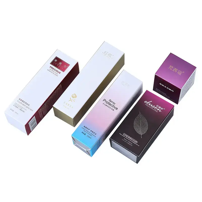 Scatola di cartone cosmetica personalizzata stampa Mockup servizio cosmetici scatola cosmetica per la cura della pelle imballaggio rossetto scatole rigide