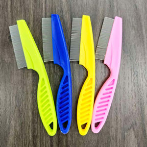 Épilateur pour animaux de compagnie Portable dent étroite Anti-pelliculaire Pet plat puces <span class=keywords><strong>poux</strong></span> peigne élimine les puces et les œufs de puces brosse pour animaux de compagnie - Product Image 1